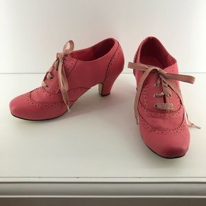 Retro Pink Ankle Booties